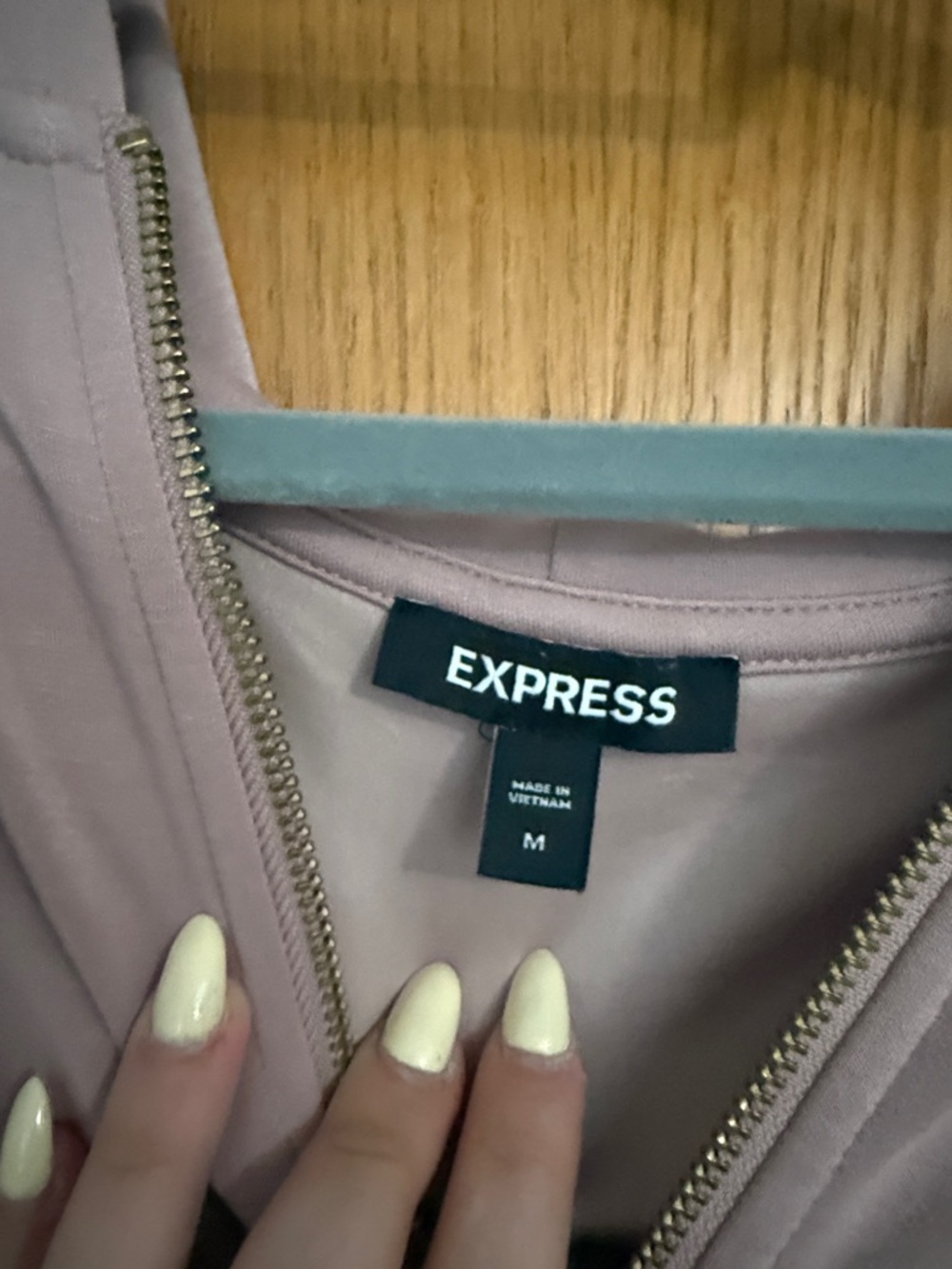 Women's Mauve Zip Hoodie - Express - Picture 4 of 6
